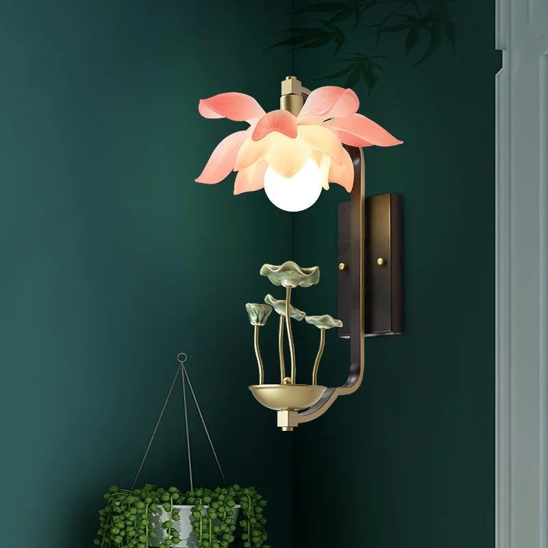 

Simple Modern Wall Lamp New Chinese Wall Lamp Bedroom Bedside Lamp Aisle Balcony Creative Light LivingRoom Background Wall Light