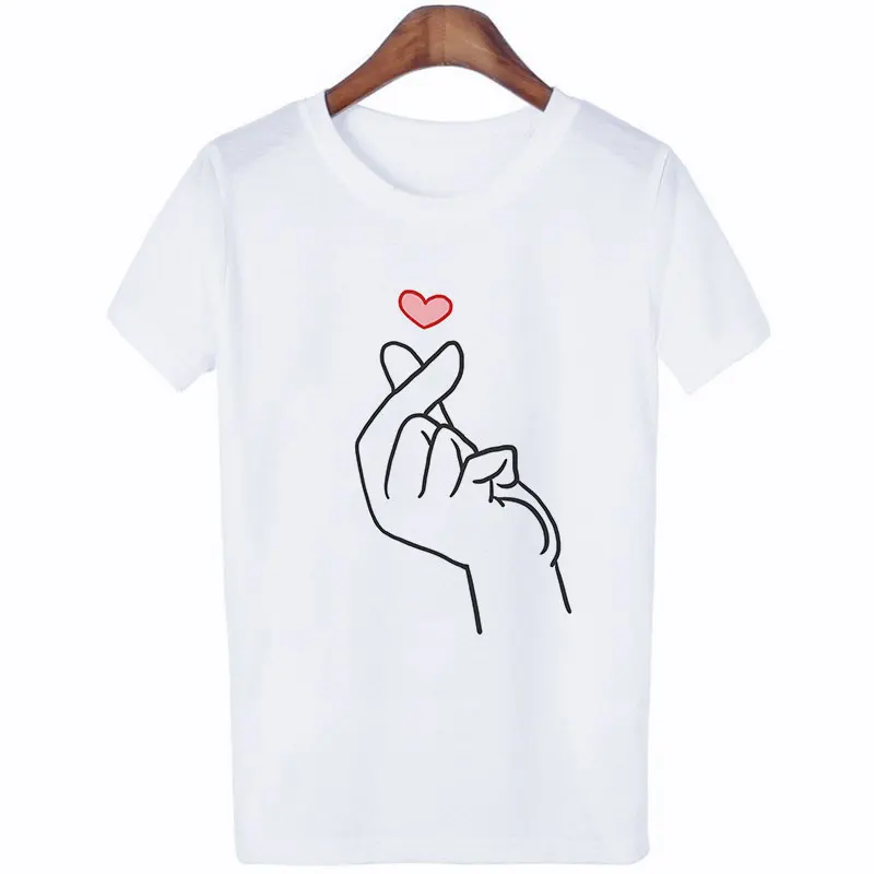 Женские летние топы модная уличная одежда Harajuku Kawaii Give You Love футболка tumblr в