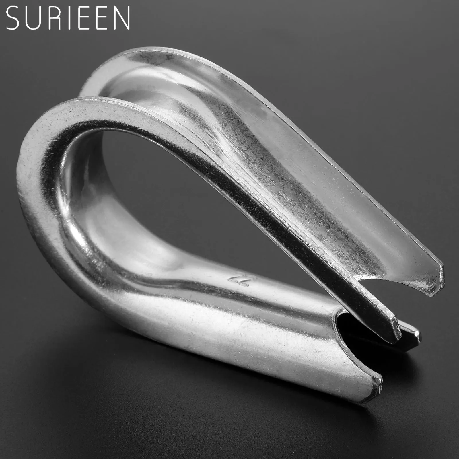 SURIEEN 1pc 22mm/7/8 inch Wire Rope Cable Thimble Clamps Marine Grade