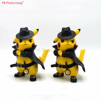 

New Premium version 17CM Detective Pikechu figure PVC collectible model Action Figure Anime peripherals Room Decoration HA83