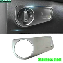 Auto In acciaio inox Opaco Luce Della Lampada Della Testa Rivestimenti per gli interruttori Headligt di Controllo di Protezione Trim Per Volkswagen VW Tiguan 2017 2018 mk2