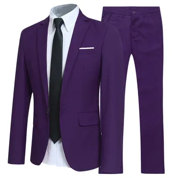 

New fashion men's suit two-piece suit (coat + pants) wedding groom groomsman dress men's business casual suit.