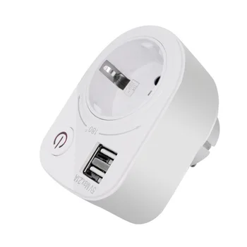 

EU plug Travel Adapter Wall socket 5V 2.1A Dual USB Charge Power adapter Electrical Socket