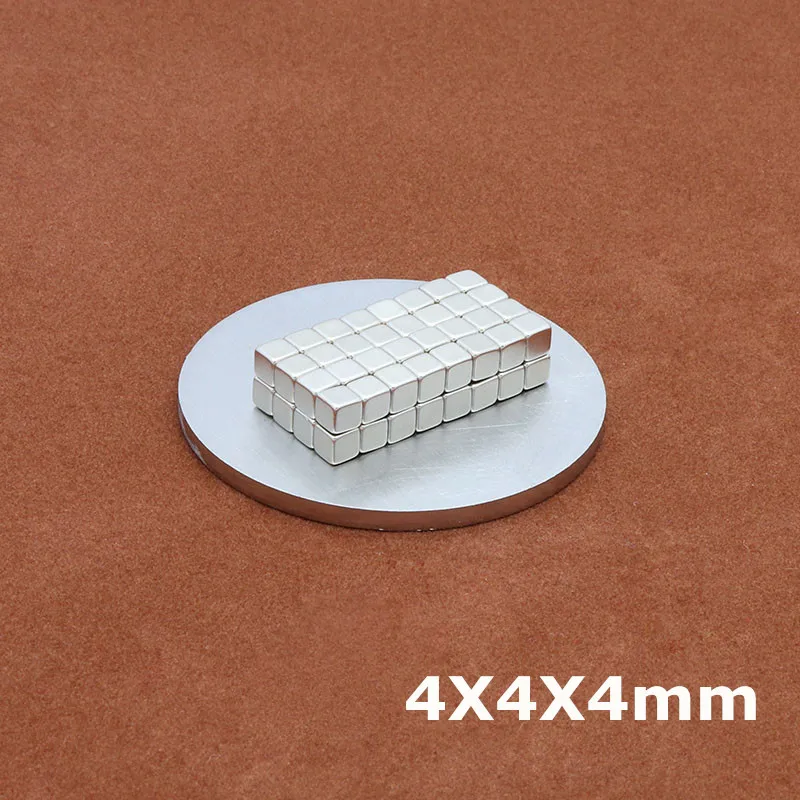 

100pcs 4 x 4 x 4 mm Square Small Neodymium Magnet Cube N35 Super Strong Powerful Magnetic Magnets Block Buck Cube Puzzle NdFeB
