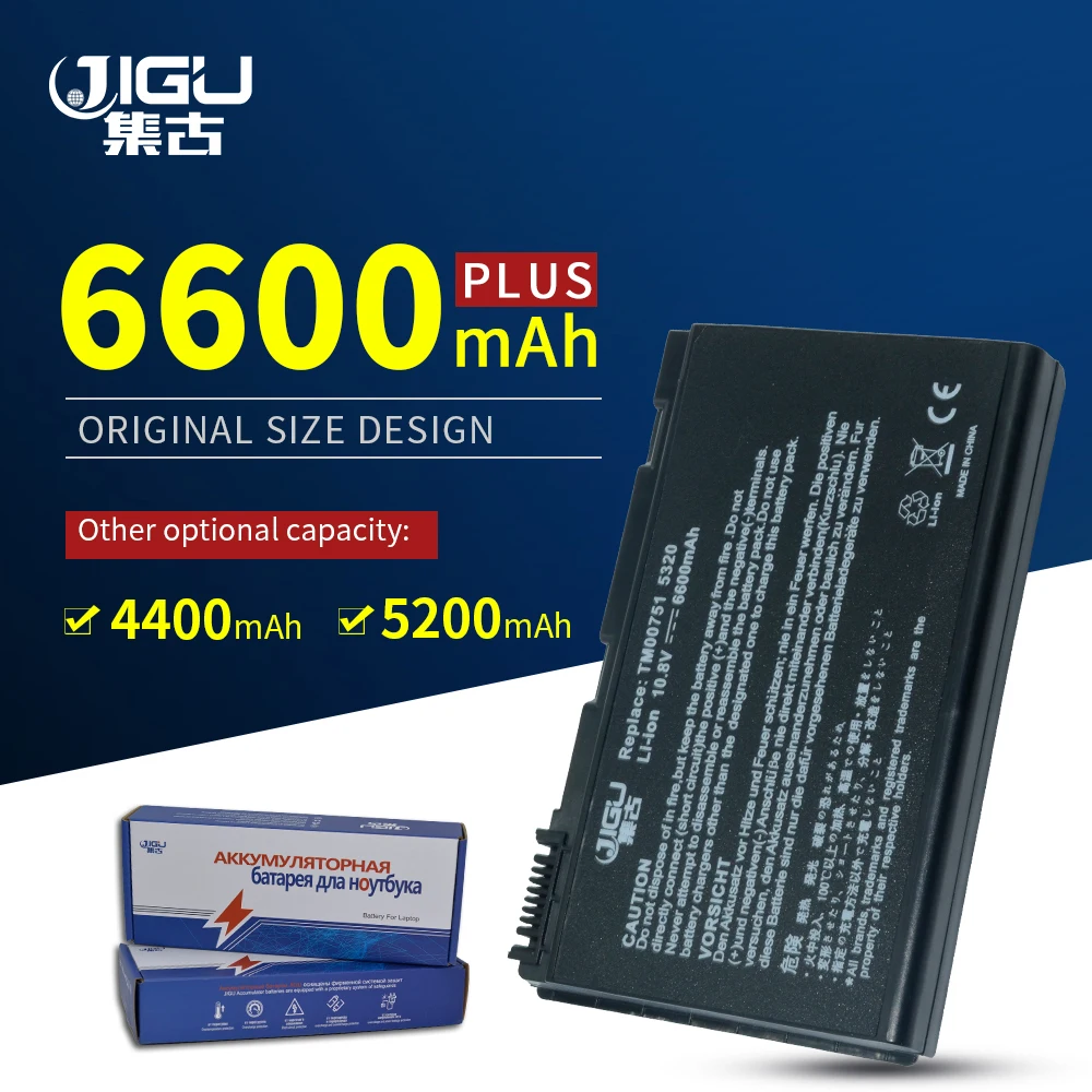 JIGU ноутбука Батарея для acer Extensa 5210 5220 5230 5420 5420G 5610 5620 5620Z 5630 5630G 7220 7620Z TM00741 TM00751 GRAPE32