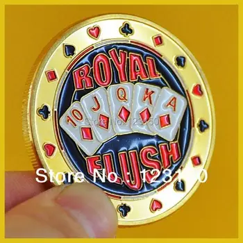 

JZ-037 Card Protector, Texas Holdem Accessories, Royal Flush (Golden Color)