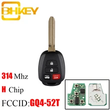 Bhkey 3+ 1 кнопки дистанционного ключа для Toyota GQ4-52T чипа H для Toyota Highlander- для Toyota RAV4 2013- ключ