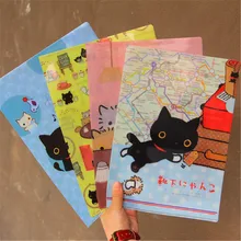 1 шт. Творческий Канцелярские стильная футболка с изображением персонажей видеоигр студент одного страница ПВХ водонепроницаемый папка под сапоги кошка цвет папки