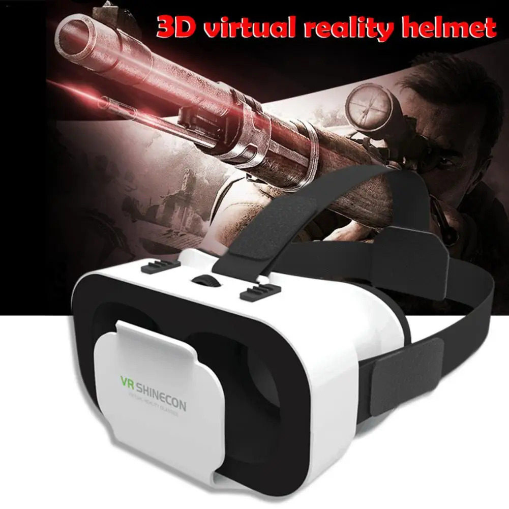 

Portable 3D VR Glasses 5th Generations 3D Cardboard Helmet Virtual Reality VR Glasses With Stereo Headphones for Mobile Phone