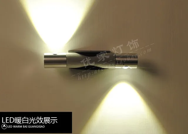 2 w cristal led mur lampe contemporaine et contracté la lampe de