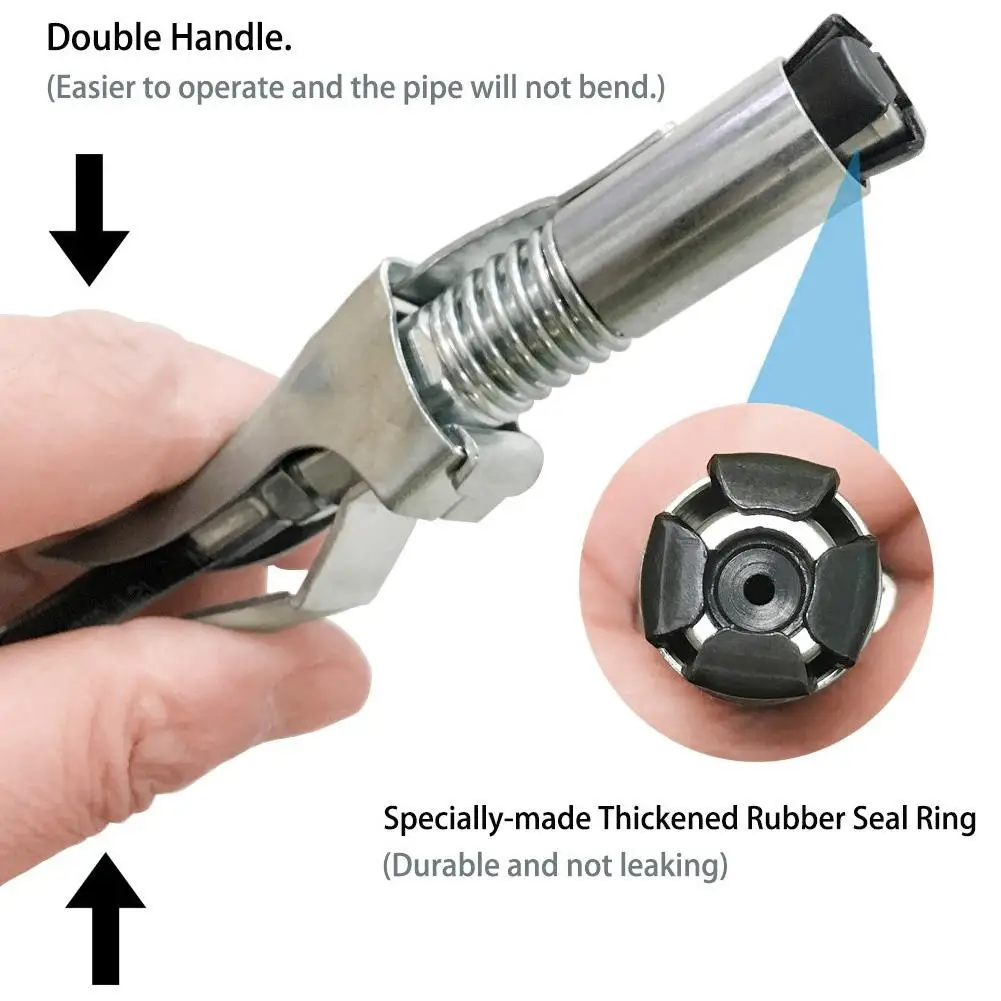 

Grease Coupler Aluminum Alloy Quick Release Double Handle Locking Clamp Tool Grease Coupler