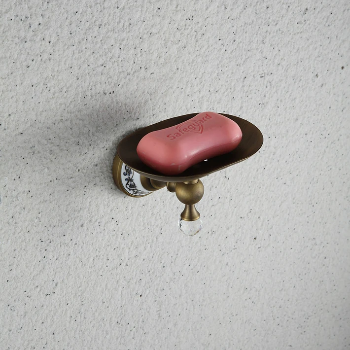 Classic Antique Brass Soap Dishes Holder Soap Plate Wall Mounted