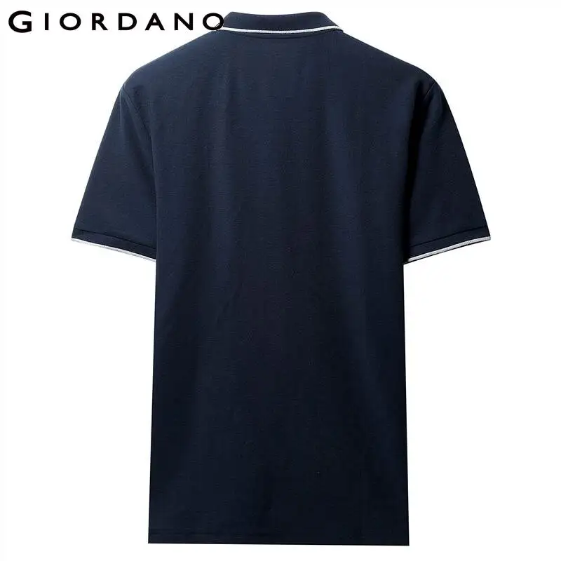 Giordano Футболка Polo slim fit с боковыми разрезами на талии, выполнена в нескольких цветовых вариантах и имеет несколько размеров на выбор