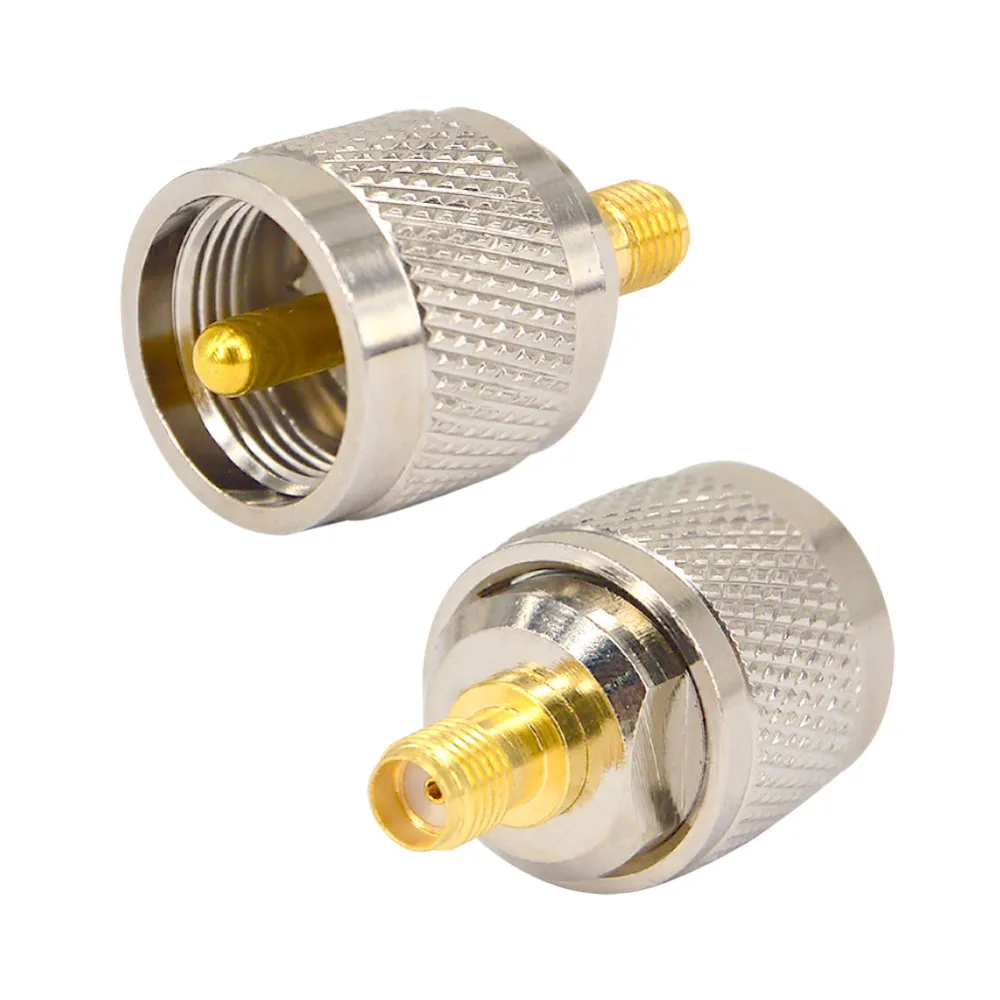 

2 Pieces UHF Male PL259 Plug to SMA Female Jack Straight RF Connector Adapter