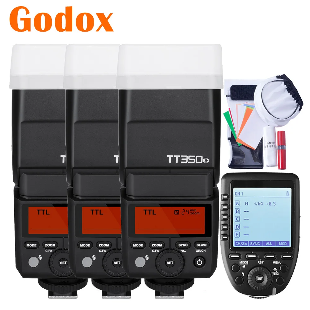 Godox TT350 TT350C 2,4G ttl GN36 HSS камера вспышка Xpro-C передатчик триггер для Canon 7D 810D 200D 800D 700D 70D 60D