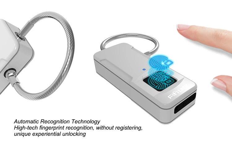 Усиленная Безопасность Мини Смарт Портативный Умный замок, работающий по отпечатку пальца Anti Theft Открытый Мобильный смарт замок