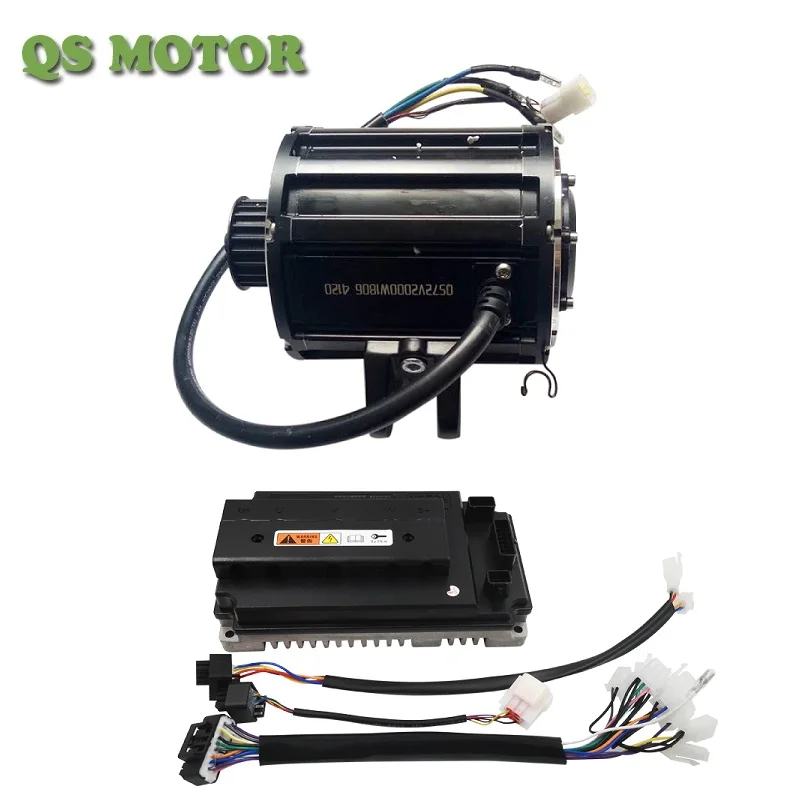 QSMOTOR 2000W двигатель среднего привода с синусоидальным волновым контроллером Votol EM-100