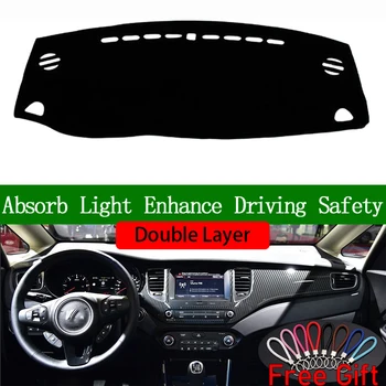 

Double Layer Car Stickers For kia carens 2013 2014 2015 2016 Dashboard Cover Car Accessories Interior Anti-UV Car Decals