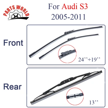 

Front And Rear Wiper Blades For Audi S3 2005-2011 Rubber Windshield Windscreen Car Accessories