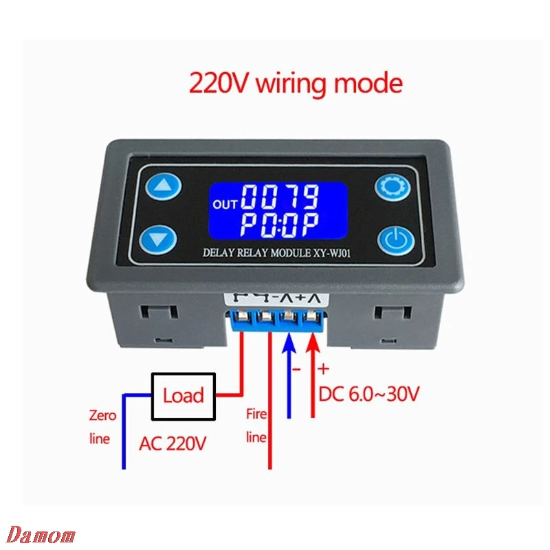

XY-WJ01 Delay Relay Module With Digital LED Dual Display Cycle Timing Circuit Switch