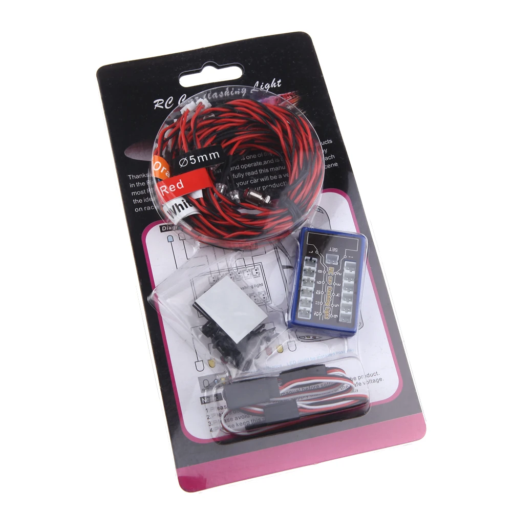 New Highlight 12 LED Light Flashing Light System for RC Cars Smart PPMFMFS 2.4G Trucks 110th Scale RC Car Parts LED lamp (11)