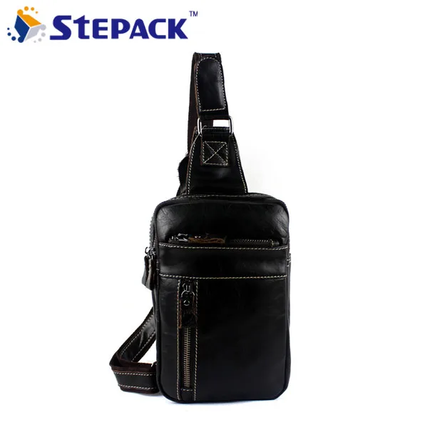 

High Grade Genuine Leather Mini Men Vintage Pack Belt Chest Crossbody Bags Men Messenger Bag WMB0127