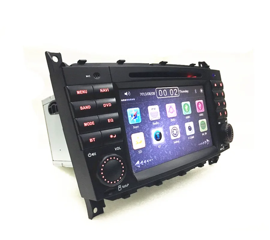 Sale car radio DVD 2din for Mercedes c lass w203 (2004-2007) CLK W209 (2004-2005) GPS navigation can support WIFI 3G  blutooth 1