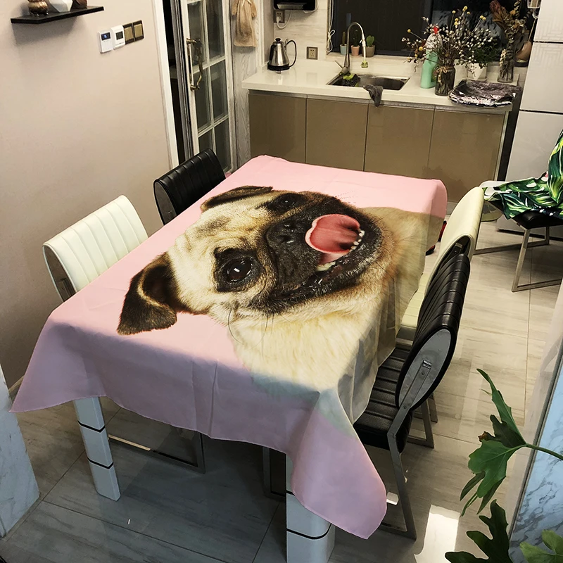 

Animal Plants Pattern Polyester PVC Tablecloths Decorative Home Decor Table Cloth High Quality Waterproof tablecloth Cover