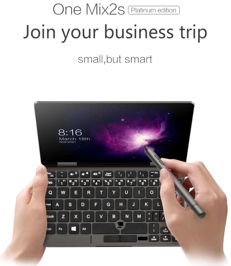 

ONEMIX 2S 7 inch mini PC tablet Platinum Limited Edition Core i7-8500Y 8GB/512GB Windows 10 Business notebook