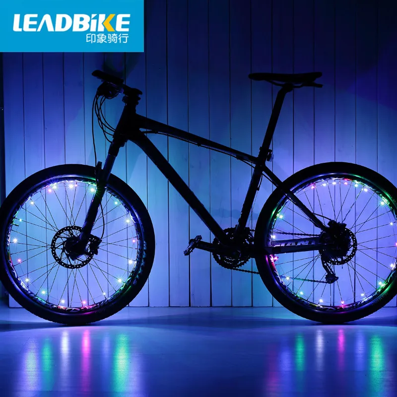 Leadbike, Аксессуары для велосипеда, 20LED, супер яркий светильник для горной дороги, колеса велосипеда, водонепроницаемый, USB, перезаряжаемый, велосипедный спиц, лампа