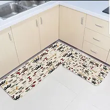 2 шт. кухонные подстилки И КОВРИКИ НАБОР забавных собак когти с костями домашний декор Нескользящая зона бегун входной коврик