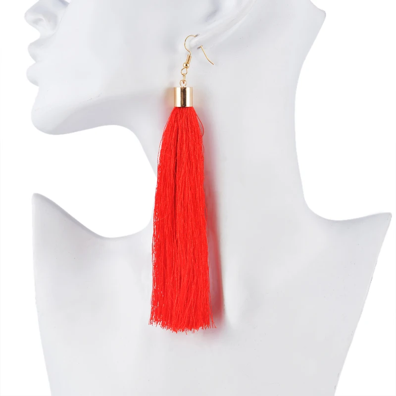 MJARTORIA Women Jewelry 2020 Vintage Ethnic Long Tassel Earring Brand Geometric Alloy Plating Simple Dropshipping Earrings | Украшения и
