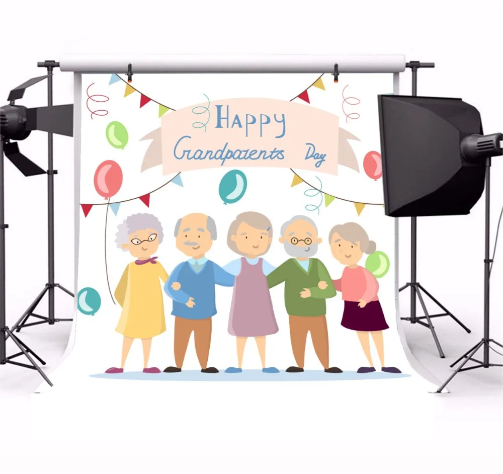 Laeacco Cartoon Grandparents Colorful Balloons Baby Photography Backgrounds Customized Photographic Backdrops For Photo Studio Laeacco Cartoon Grandparents Colorful Balloons Baby Photography Backgrounds Customized Photographic Backdrops For Photo Studio