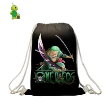 Одна штука Luffy Zoro Law Drawstring сумка вентиляторы ежедневный рюкзак детские школьные сумки для хранения женщин мужчин Softback дорожные сумки