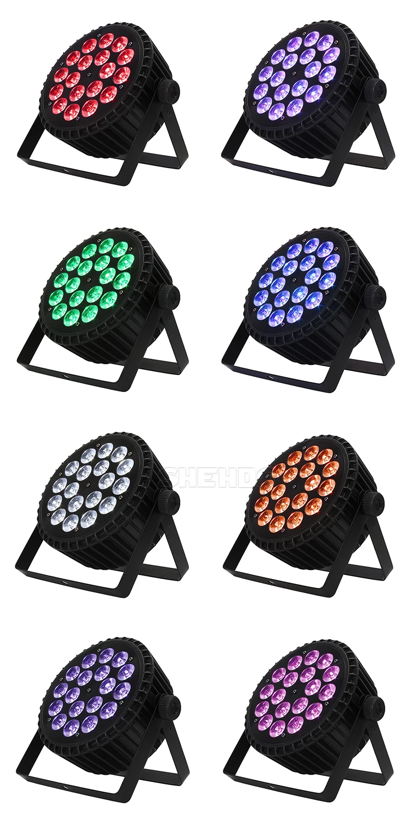 Liga de Alumínio Rgbwa plus uv Luzes de Discoteca Equipamento de Palco Led Par 18x18 Shdhds w Luzes Dmx512 6in1 Levou Iluminação Profissional dj 16 w luzes rgbwa + uv 6in1 led