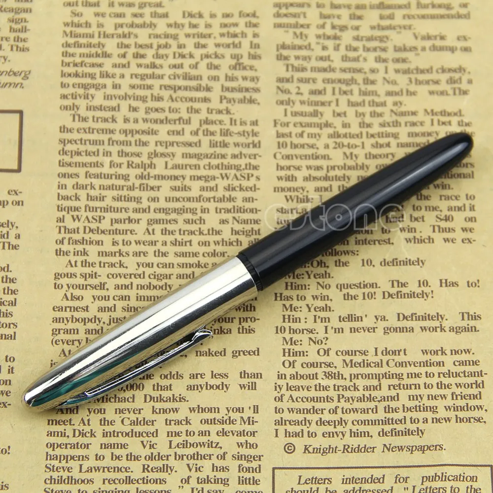 Черная винтажная Классическая перьевая ручка Hero 366 полностью с капюшоном