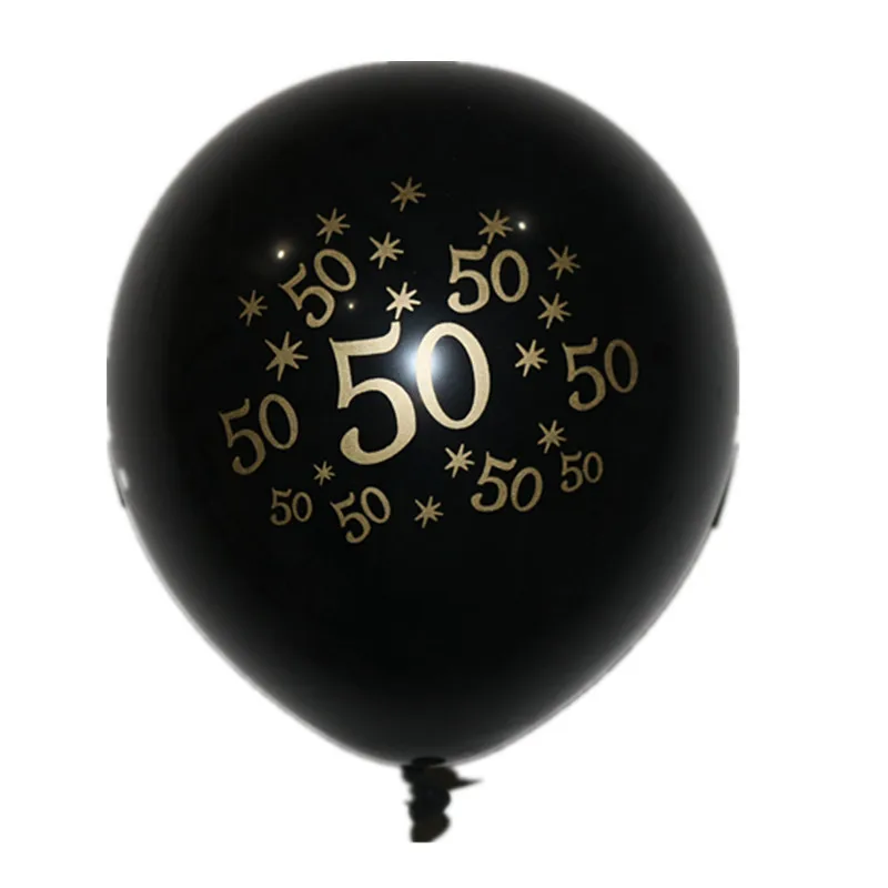 10 шт. 13 дюймов золото латексные шары воздушные черный 30 40 50 60 70 лет Happy День