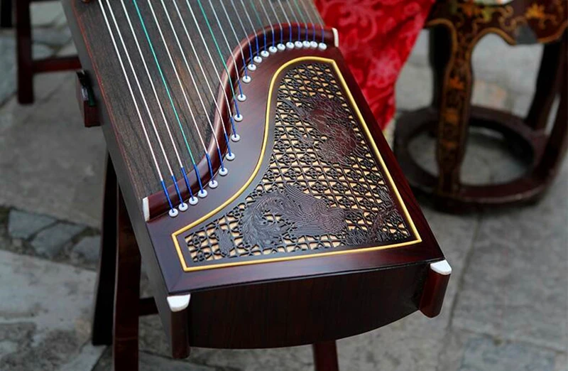 Китай Guzheng профессиональные музыкальные инструменты Zither копание инкрустация