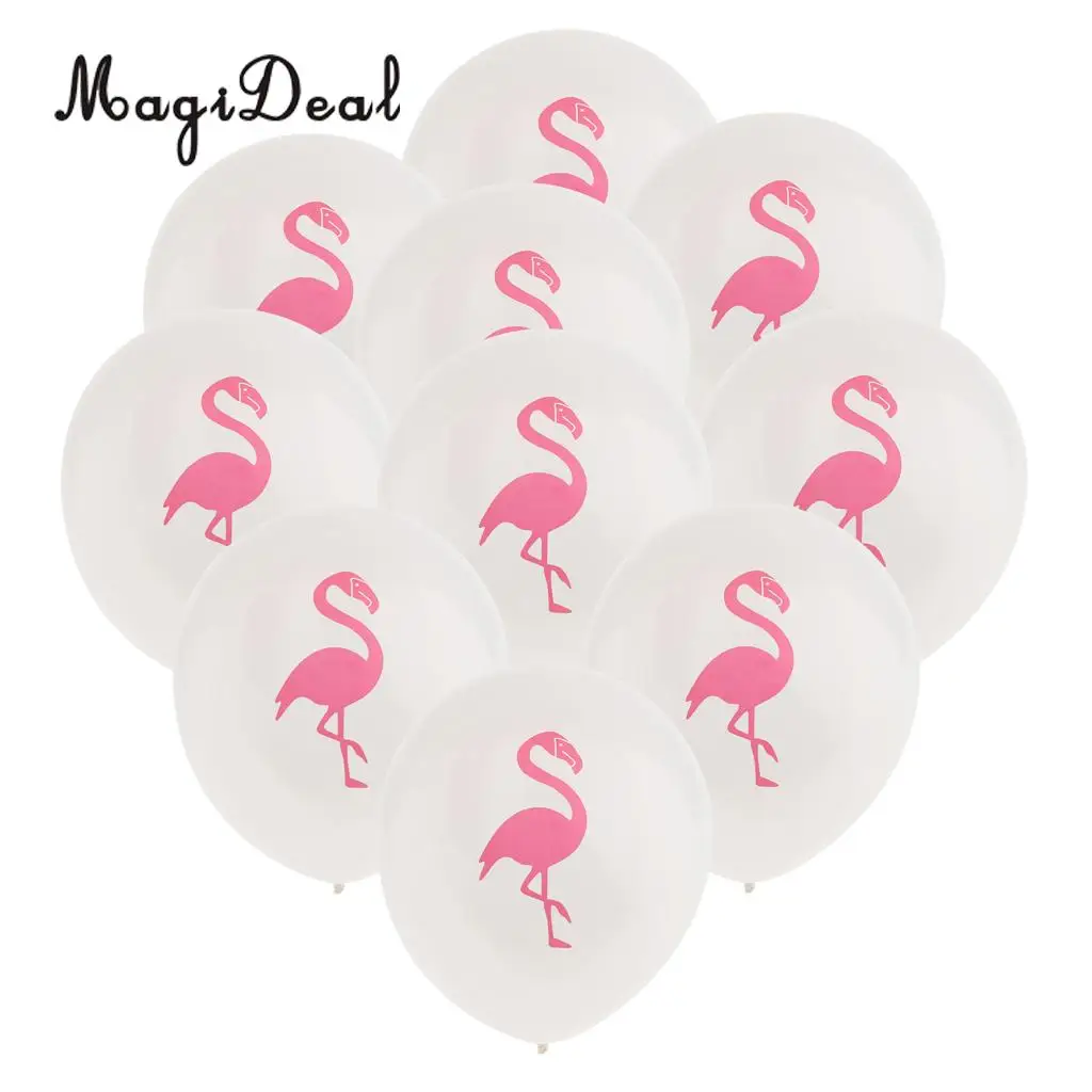 10pcs Flamingo Latex Balloon Hawaiian Luau Party Decoration 10 inch 