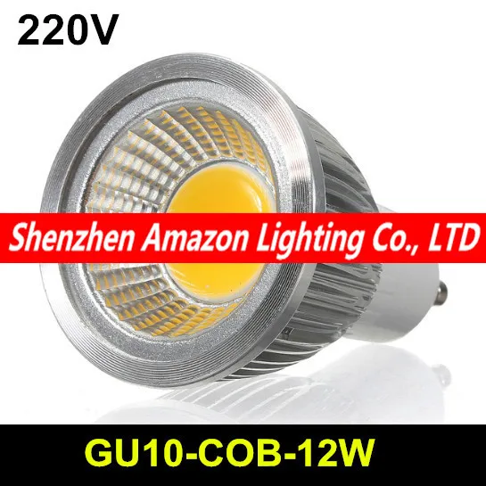 

High Power COB GU10 Lampada LED Lamp 220V Ampoule LED Bulb 12W GU10 Bombillas LED Light Bulb Spotlight 6pcs