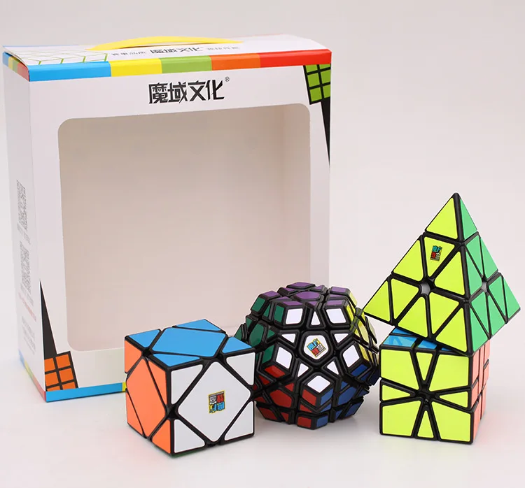 4 шт./компл. Cubing класс WCA официальный соревновательный куб подарочный набор волшебный куб пазл для Тренировки Мозга Игрушка красочный черный куб