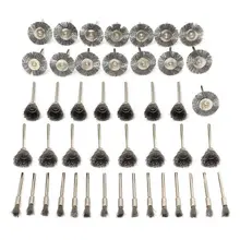 45 PC Wire Brushes Set Steel Wheel Brushes Accessories for Dremel Rotary Tools