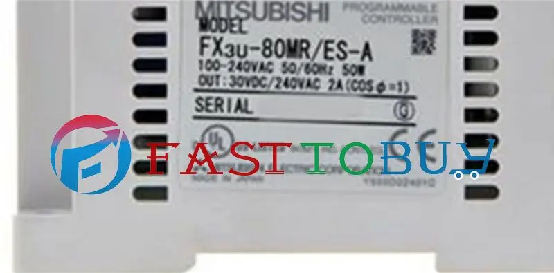 

NEW FX3U-80MR-ES-A PLC 100-240V AC 40DI 40DO Relay with Programing Cable Original One Year Warranty