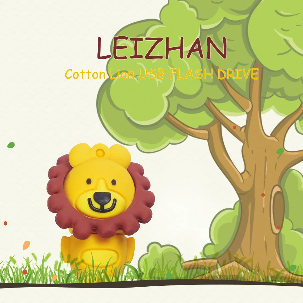So Cute Lion USB Flash Drive Elephant Character 64gb 32gb 16gb 8gb 4gb U Disk Student Memory Stick Pendrive | Компьютеры и офис