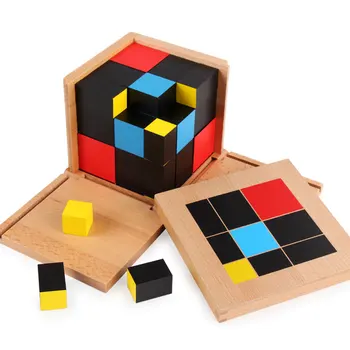 

Montessori Trinomial Cube Montessori Educational Wooden Toys Math Learning Cube Box For Children Juguetes Montessori ME2064H