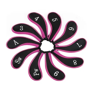 

High 10pcs Sleeve Neoprene Zippered Golf Club Iron Putter Headcovers Head Cover Protect Case Outdoor Sports DOG88