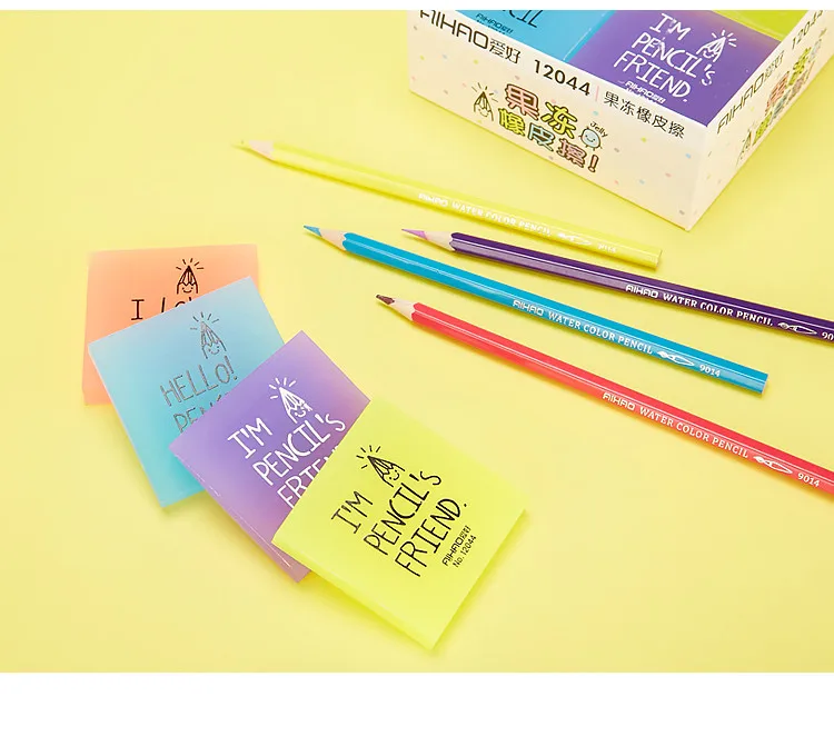 AIHAO Новое поступление 3 шт творческий карандашный ластик школьные принадлежности для детей Приз канцелярские