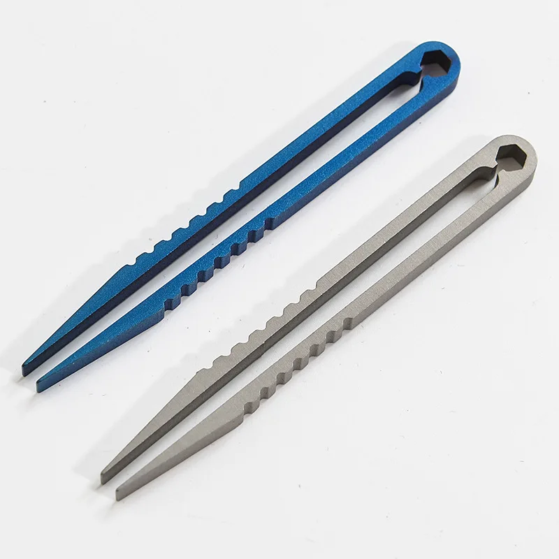 

multitool Bushcraft EDC Gadget Titanium alloy tc4 Tweezers Outdoor clamp travel clip Collection Mini tool Camp Hike pocket Gear