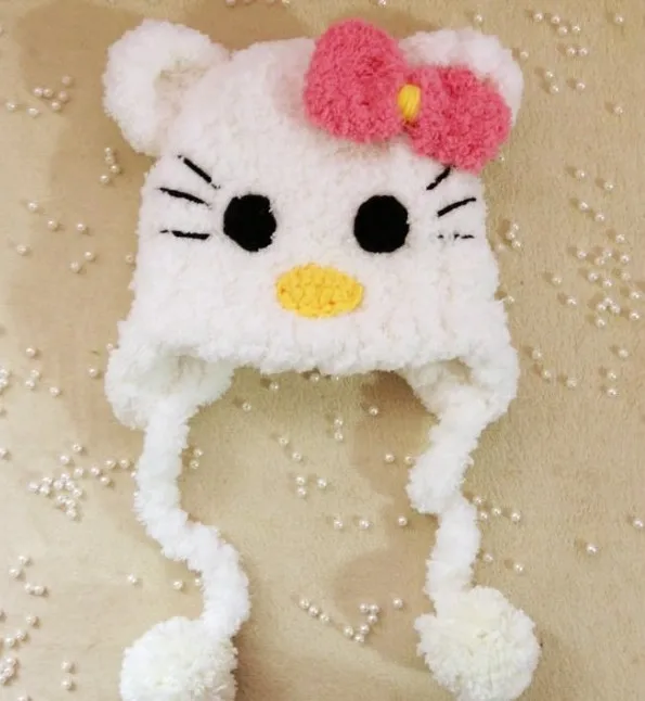 baby cat hat for Newborn Photography Props kids warm winter hat for