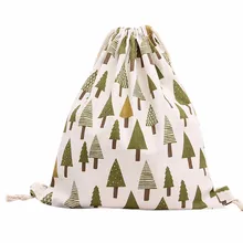 Спальное место#5001, женская сумка для покупок с деревом и завязками, рюкзак для путешествий для девочек, светильник с принтом,, Прямая поставка